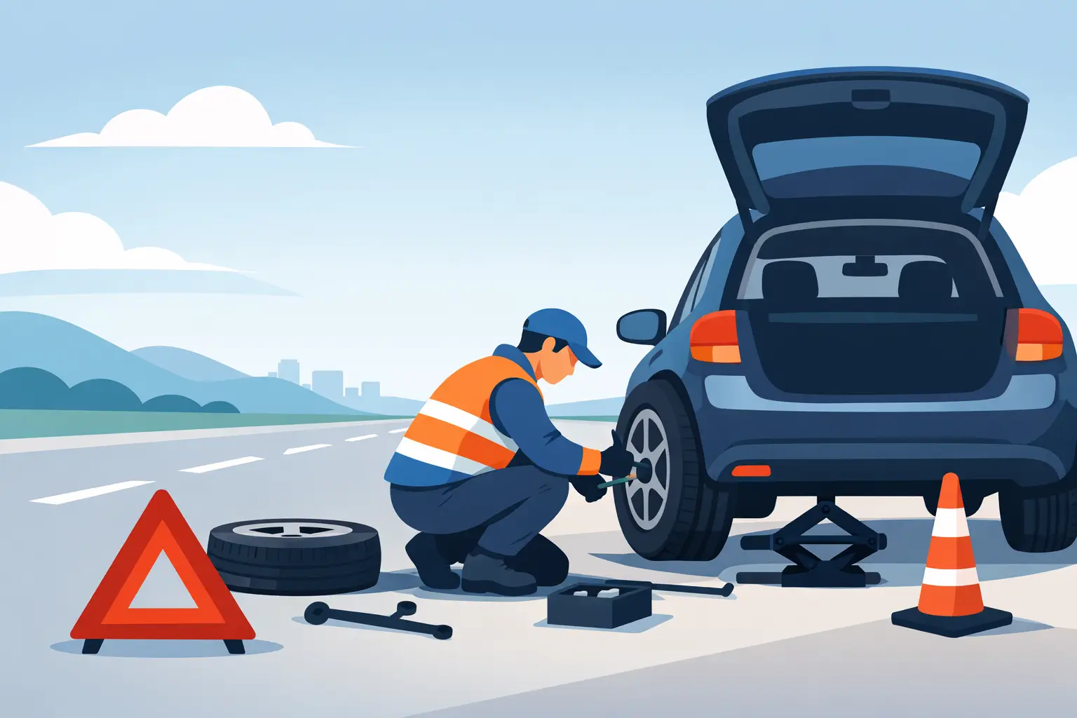 How to Change a Flat Tire Safely on the Road How to Change a Flat Tire Safely on the Road
