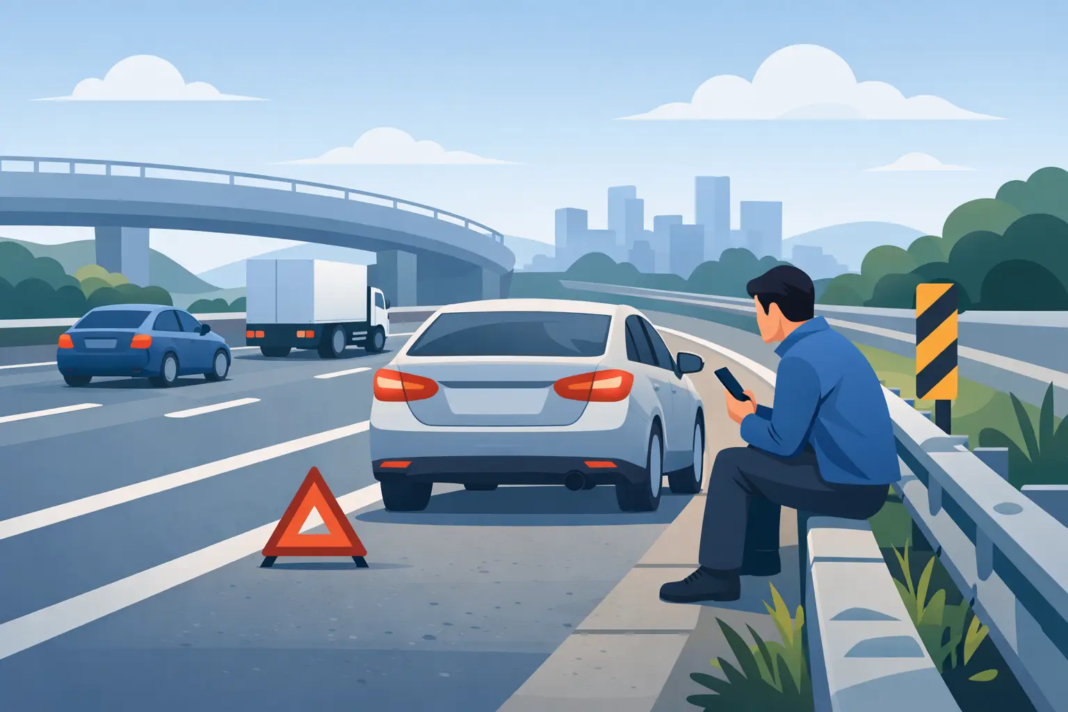 Safe Freeway Shoulder Waiting Guide for Drivers Safe Freeway Shoulder Waiting Guide for Drivers